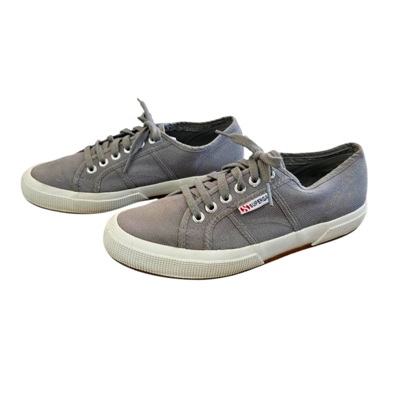 Superga Shoes - Superga Cotu Gray Cotton Canvas Sneaker